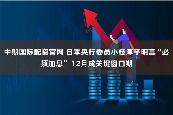 中期国际配资官网 日本央行委员小枝淳子明言“必须加息” 12月成关键窗口期