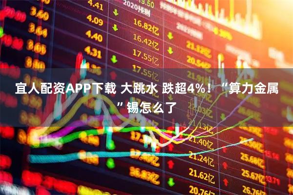 宜人配资APP下载 大跳水 跌超4%！“算力金属”锡怎么了